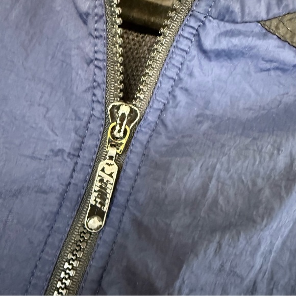 Vintage Nike Men's Windbreaker Jacket Blue Black Retro 90s Track Coat Size L - Picture 4 of 11